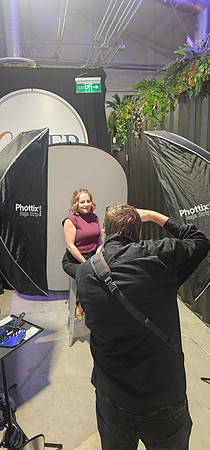 Headshot set up small space