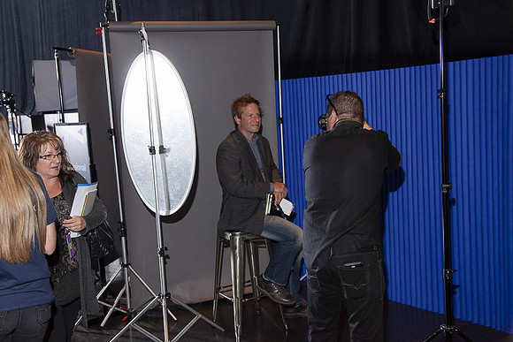 Headshot setup small space